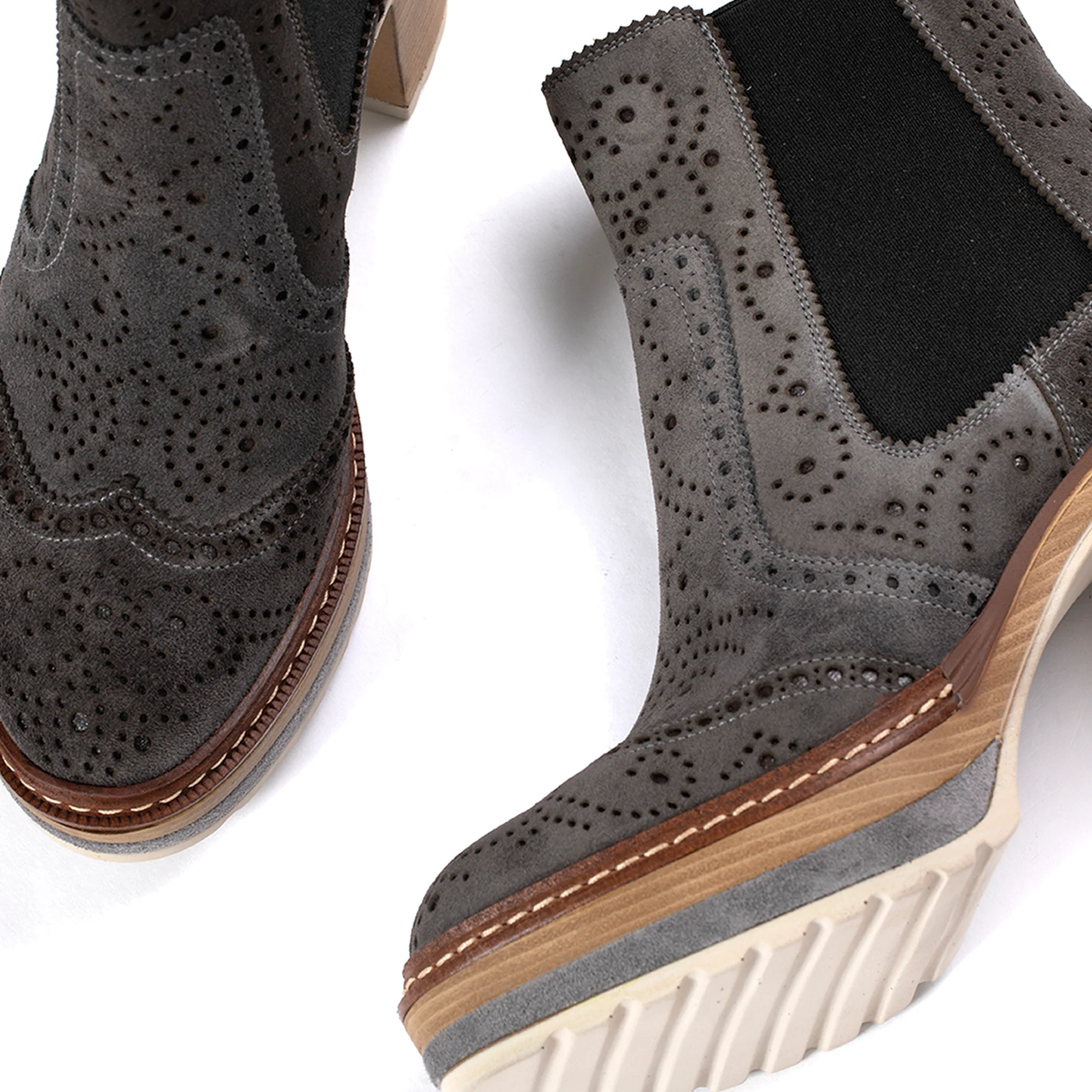 BOTIN TACON OLIVIA VELOUR PELTRO - Image 4