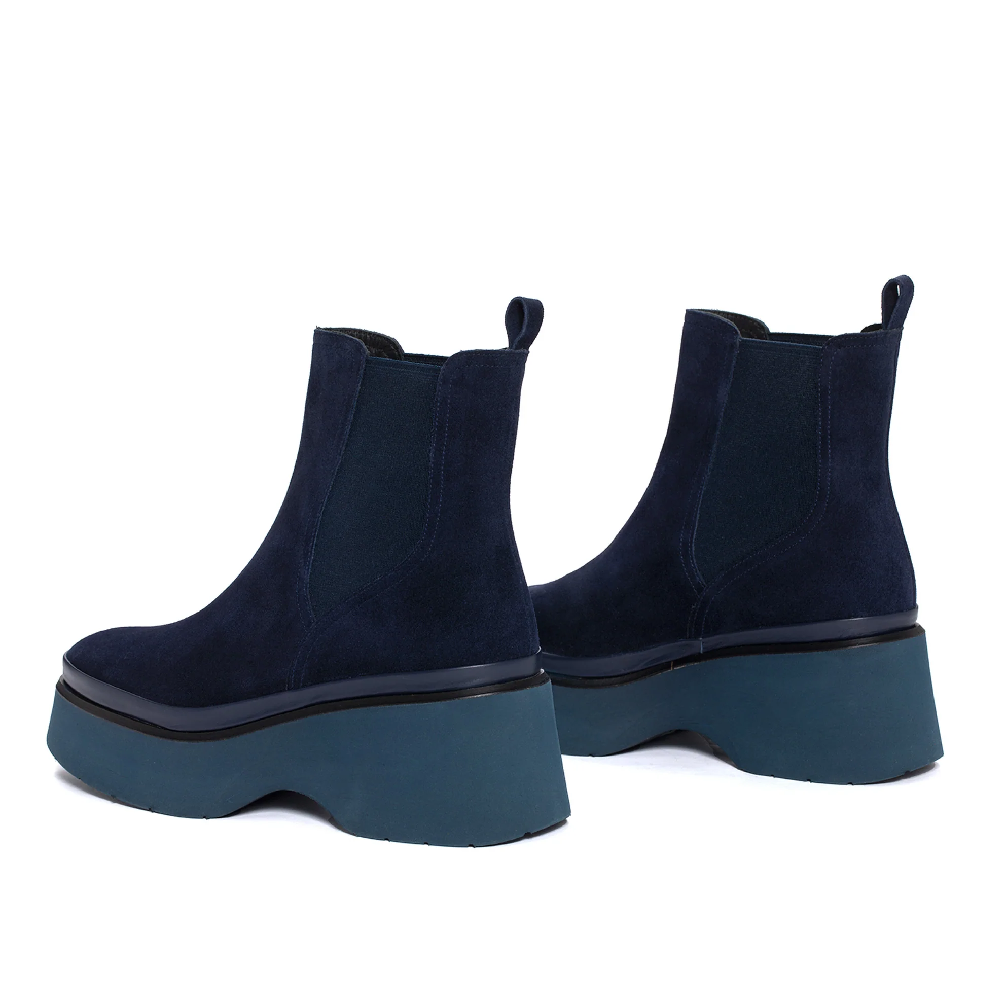 BOTIN PLATAFORMA RAQUEL VELOUR OCEANO - Image 3