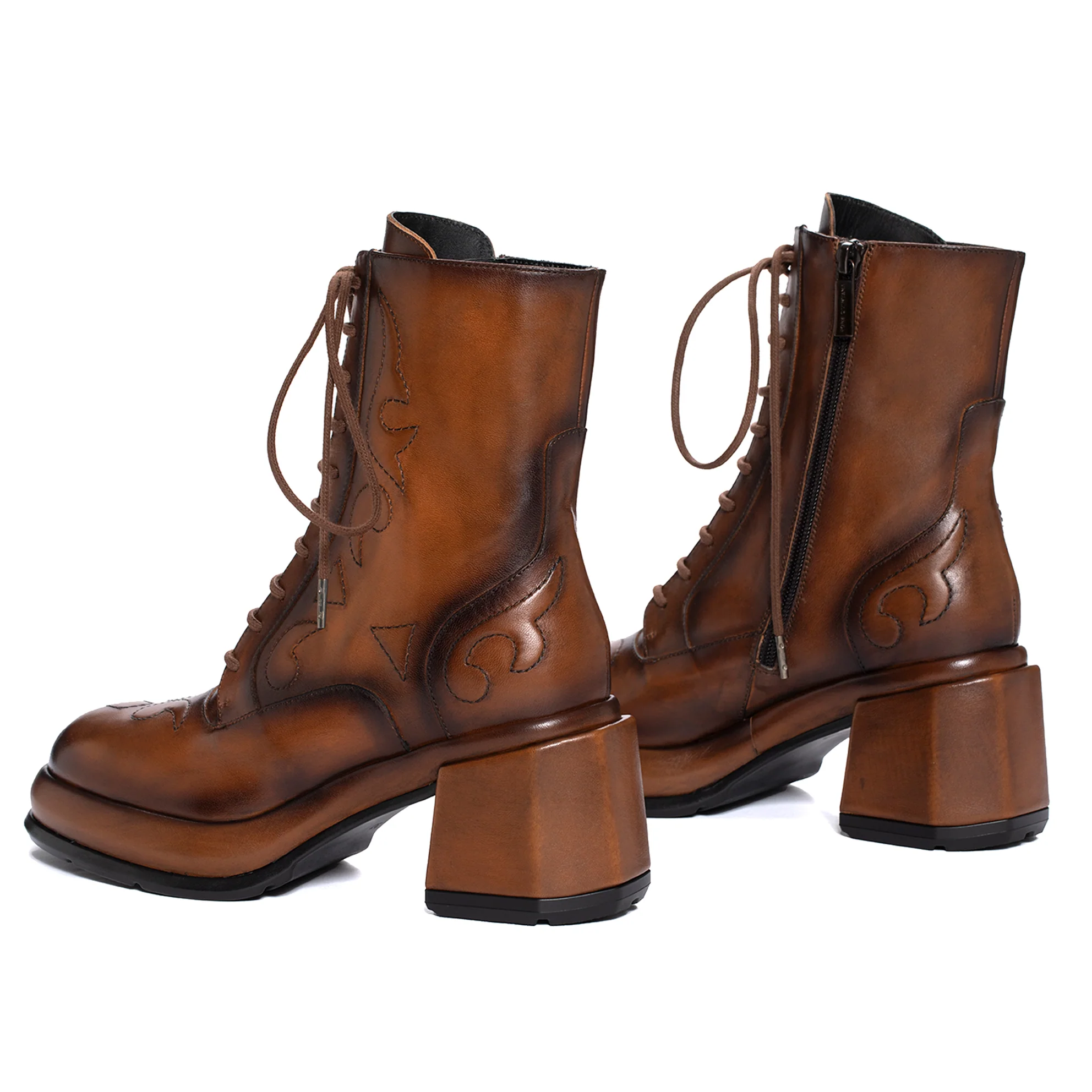 BOTIN TACON LAURA NAPETTA CUERO - Image 3