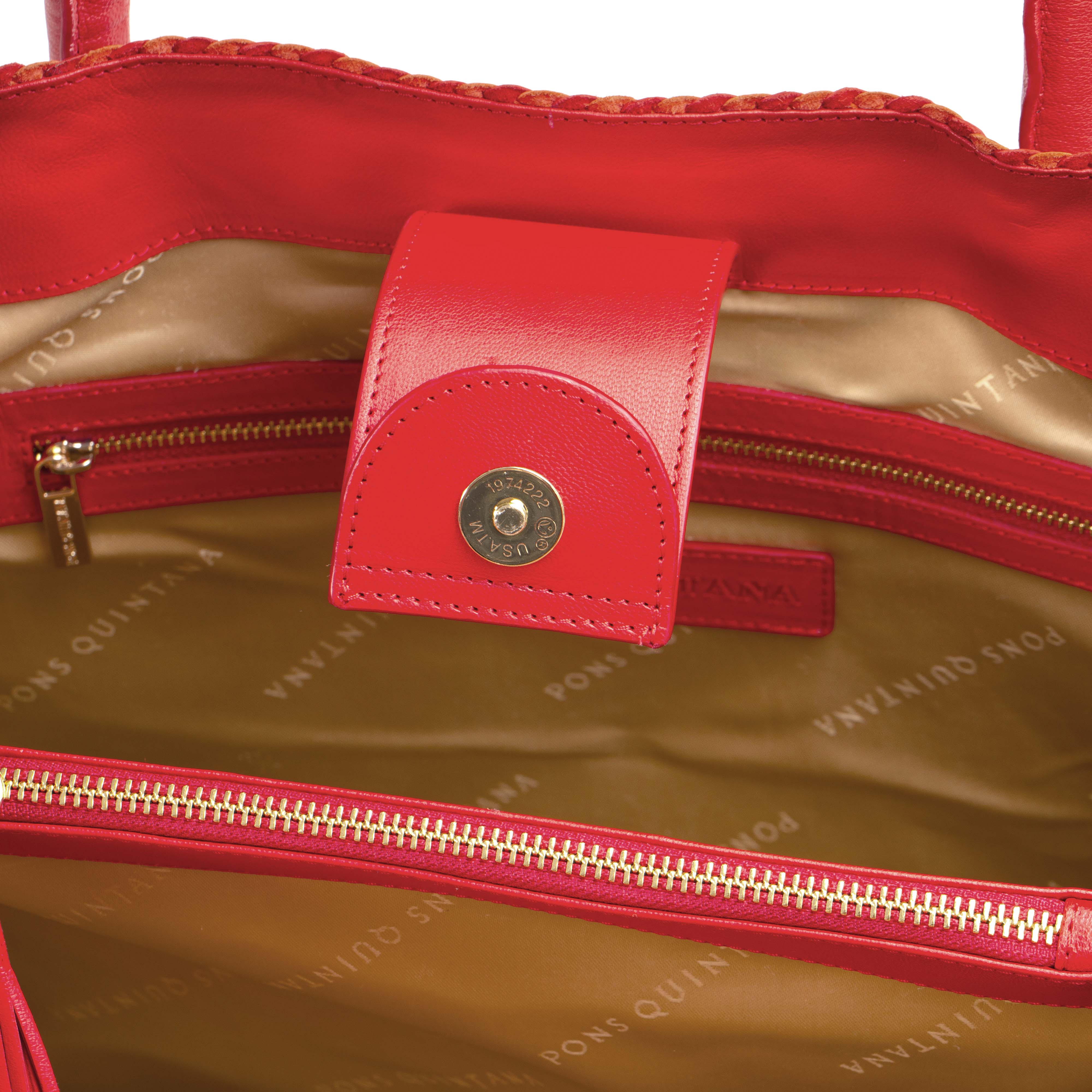 BOLSO SHOPPER V100 CEREZA & MANDARINA - Image 3